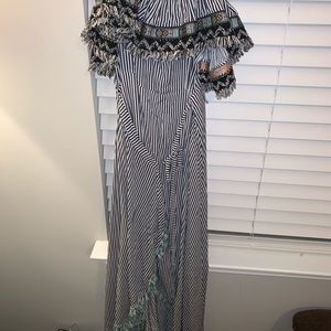 Boho maxi off the shoulder dress